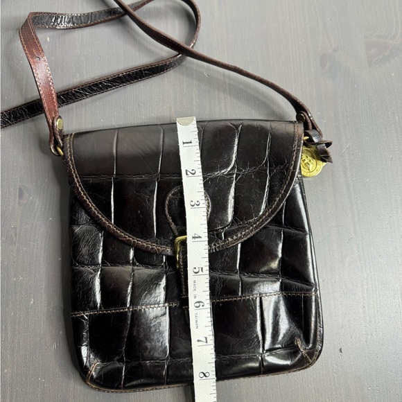 Vintage Brahmin Brown Leather Crossbody Purse - Picture 7 of 8